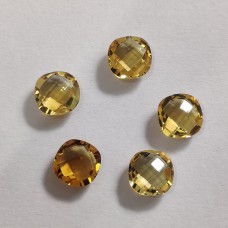 Citrine 11x11mm cushion briolette 4.0 cts